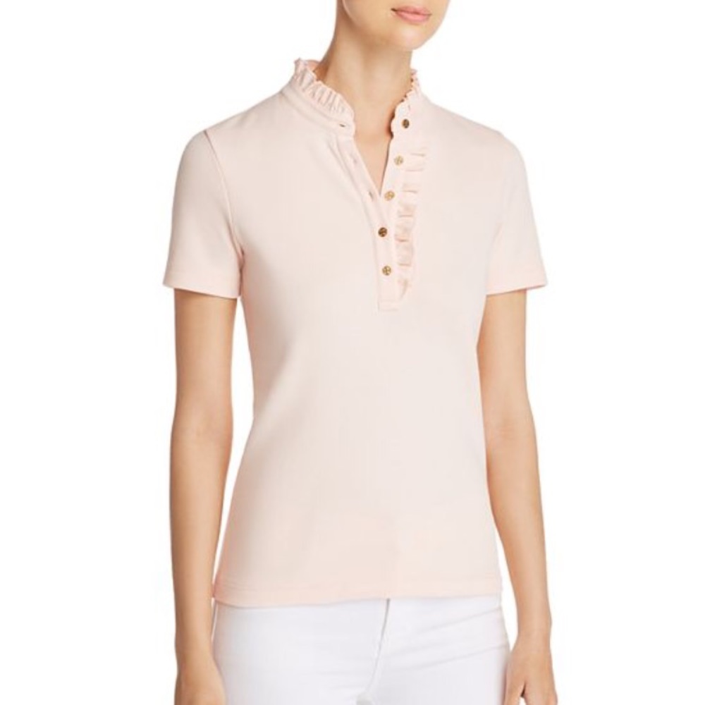 Tory Burch Ballet Pink Emily Ruffle Shirt